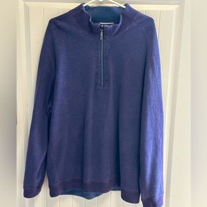 Men’s XXL Tommy Bahama reversible quarter zip (purple and blue)